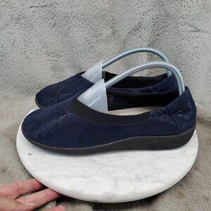 Clarks Shoes Womens Size 8.5 Blue Textile Sillian Jetay Slip On Flats